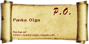 Panka Olga névjegykártya